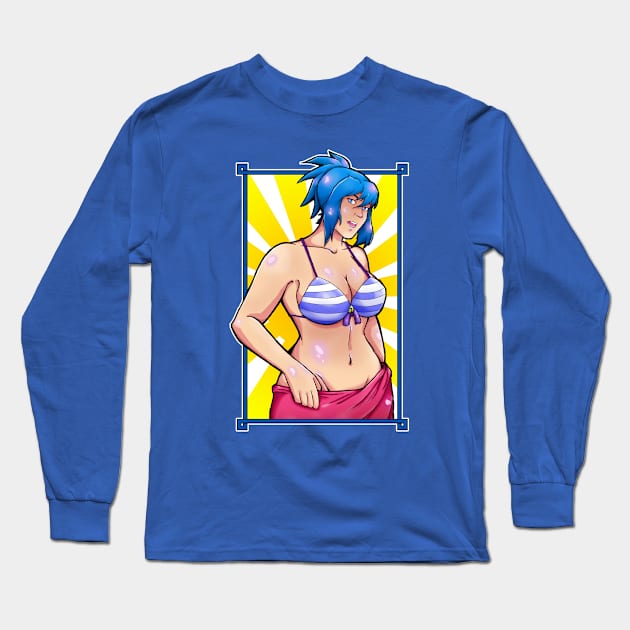 Summer Blue Long Sleeve T-Shirt by t_iii